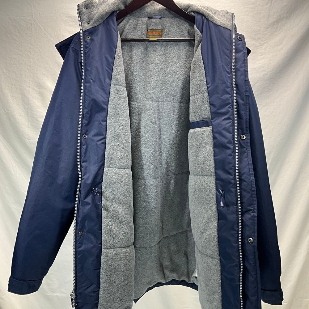 Boulder Creek Navy Blue Winter Parka Fleece Lined Utility Jacket Mens Tall L - Picture 2 of 10